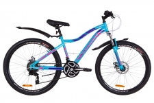 Велосипед 26 Discovery KELLY AM 14G DD рама-15 St голубой с розовым с крылом Pl 2019