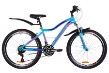 Велосипед 26 Discovery KELLY AM 14G Vbr рама-15 St голубой с розовым с крылом Pl 2019