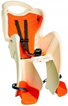 Сиденье задние (детское велокресло) Bellelli PEPE Сlamp (на багажник) до 22 кг, бежевое с оранжевой подкладкой