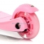 Детский 3-х колесный самокат со светящимися колесами Meteor Tucan Led wheels pink 2
