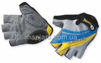 Перчатки EXUSTAR CG130 серо-желто-синие, гель