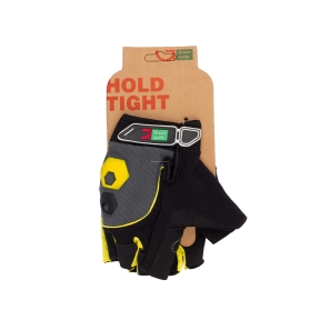 Перчатки Green Cycle NC-2503-2015 MTB Gel без пальцев черно-желтые