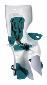 Сиденье заднее (детское велокресло) Bellelli SUMMER Relax B-Fix до 22 кг, белое с бирюзовой подкладкой