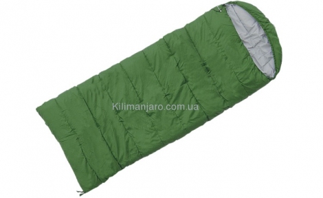 Спальник Terra Incognita Asleep Wide 400 R одеяло с капюшоном (зелёный)