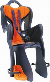 Сиденье заднее (детское велокресло) Bellelli B1 Standart до 22 кг, оранжевое с чёрной подкладкой