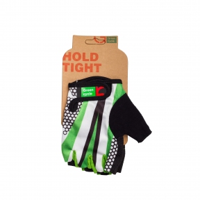 Перчатки Green Cycle NC-2540-2015 Light без пальцев бело-зеленые