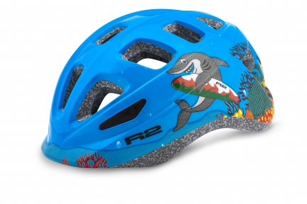Шлем детский R2 Bunny синий глянцевый, XS (48-52 см)