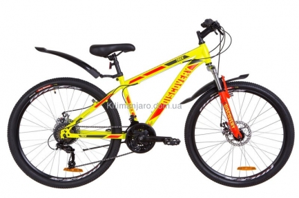 Велосипед 26 Discovery TREK AM 14G  DD   St желтый (м)  с крылом Pl 2019