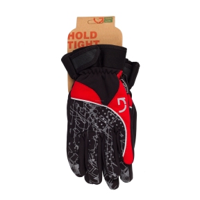 Перчатки Green Cycle NC-2409-2014 Winter с закрытыми пальцами черный-серый-красный
