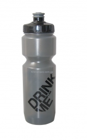 Фляга 800ml Green Cycle Drink Me с Big Flow valve, LDPI gray nipple/black matt cap/gray matt bottle