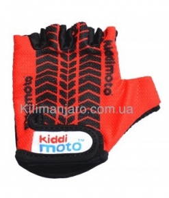 Перчатки детские Kiddi Moto с рисунком протектора, красные