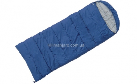 Спальник Terra Incognita Asleep Wide 400 R одеяло с капюшоном (тёмно-синий)
