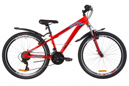 Велосипед 26 Discovery TREK красный акцент с синим 2019