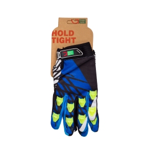 Перчатки Green Cycle NC-2357-2014 MTB с закрытыми пальцами сине-белые