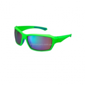 Очки SHIMANO S22-X, оправа: зелен матовая Neon/син. линзы: зелен зеркальные дымчатые