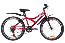 Велосипед 24 Discovery FLINT  14G  Vbr  рама-14 St красно-белый с черным  с крылом Pl 2019