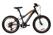 Велосипед   20 Formula BLACKWOOD 1.0 AM  серый с голубым и оранжевым (м) 2020