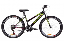 Велосипед 26 Discovery PASSION 14G Vbr рама-16 St черно-зеленый с малиновым 2019