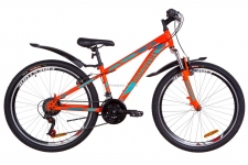 Велосипед 26 Discovery TREK AM 14G  Vbr  St оранжево-бирюзовый   с крылом Pl 2019