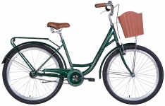 Велосипед 26 Dorozhnik CRYSTAL   темно-зеленый с серым 2021