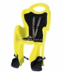 Сиденье задние (детское велокресло) Bellelli MR FOX Standart B-Fix до 22 кг, неоново-жёлтое с чёрной подкладкой (Hi Vision)