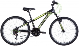 Велосипед 24 Discovery RIDER AM   черно-салатный (м) 2021