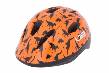 Шлем Green Cycle Dino оранжевый/черный лак