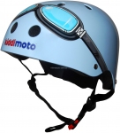 Шлем детский Kiddi Moto с очками, голубой, размер  S, 48-53см