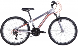Велосипед 24 Discovery RIDER AM   серебристо-оранжевый (м) 2021