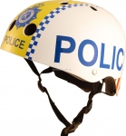 Шлем детский Kiddi Moto полиция, белый