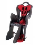 Сиденье заднее (детское велокресло) Bellelli B1 Standart до 22 кг, серое с красной подкладкой