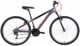 Велосипед 26 Discovery RIDER AM   графитово-черный с красным (м) 2021