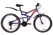Велосипед 26 Discovery CANYON AM2 14G Vbr рама-19 St сине-оранжевый (м) с крылом Pl 2019