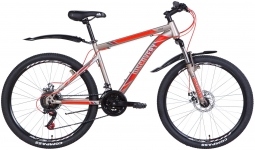 Велосипед 26 Discovery TREK AM DD   серо-красный (м) 2021