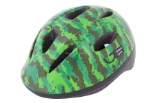 Шлем детский Green Cycle Pixel размер 50-54см хаки/зелёный/салатовый лак