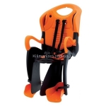 Сиденье заднее (детское велокресло) Bellelli TIGER Сlamp (на багажник) черно-оранжевый с оранжевой подкладкой
