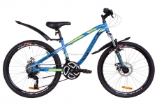 Велосипед 24 Discovery FLINT AM DD синий с зеленым 2019
