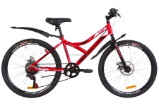 Велосипед 24 Discovery FLINT DD красно-белый с черным 2019