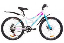 Велосипед 24 Discovery FLINT DD бело-голубой с розовым 2019