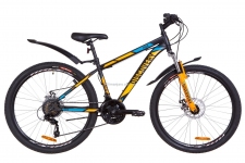 Велосипед 26 Discovery TREK DD черно-оранжевый с синим 2019
