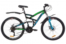 Велосипед 26 Discovery CANYON DD черно-синий с зеленым 2019