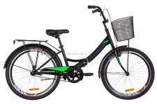 Велосипед 24 Formula SMART с корзиной черно-салатный 2019