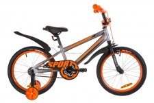 Велосипед 18 Formula SPORT серо-черный с оранжевым 2019