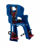 Сиденье переднее (детское велокресло) Bellelli RABBIT Handlefix до 15 кг, синее с красной подкладкой
