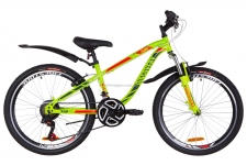 Велосипед 24 Discovery FLINT AM 14G  Vbr  рама-13 St зелено-красный (м)  с крылом Pl 2019