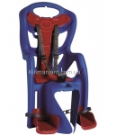 Сиденье заднее (детское велокресло) Bellelli PEPE Сlamp (на багажник) до 22 кг, синее с красной подкладкой