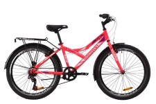 Велосипед 24 Discovery FLINT  14G  Vbr  рама-14 St розовый  с багажником зад St, с крылом St 2020