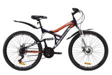 Велосипед 26 Discovery CANYON AM2 14G  DD  рама-17,5 St сине-оранжевый   с крылом Pl 2020