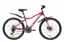 Велосипед 26 Discovery KELLY AM 14G  DD St фиолетово-розовый с голубым   с крылом Pl 2020
