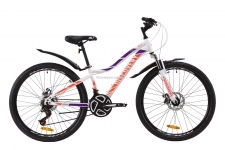 Велосипед 26 Discovery KELLY AM 14G  DD St бело-фиолетовый с оранжевым  с крылом Pl 2020